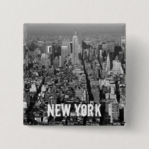New York City USA Skyline 1987 Button