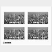 New York City USA Skyline 1987 Rechteckiger Aufkleber (Blatt)