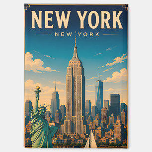 🗽 New York City USA Skyline Besuchen 🗽 Magnet