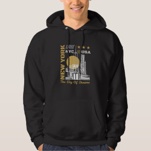 New York City USA Skyline Reise Grafikdesign Hoodie