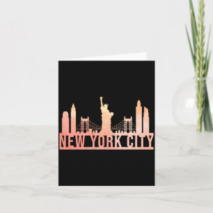 New York City USA-Stadtbild-Silhouette Lustiges Ge Karte