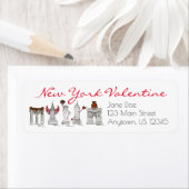 New York City Valentine NYC Valentine's Day Labels (Insitu)