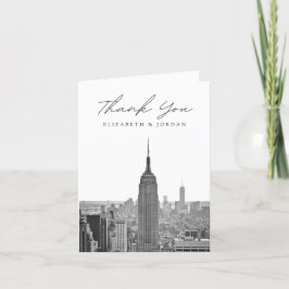 New York City Verse Blank Black & White Dankeskarte