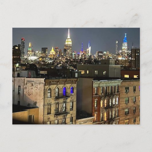 New York City View/East Village. Postkarte (Vorderseite)