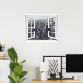 New York City View Imitate Window Poster (Heimbüro)