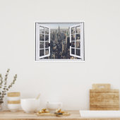 New York City View Imitate Window Poster (Küche)