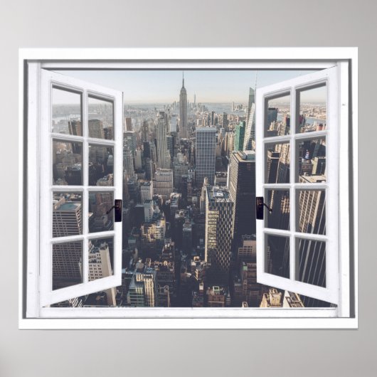 New York City View Imitate Window Poster (Vorne)