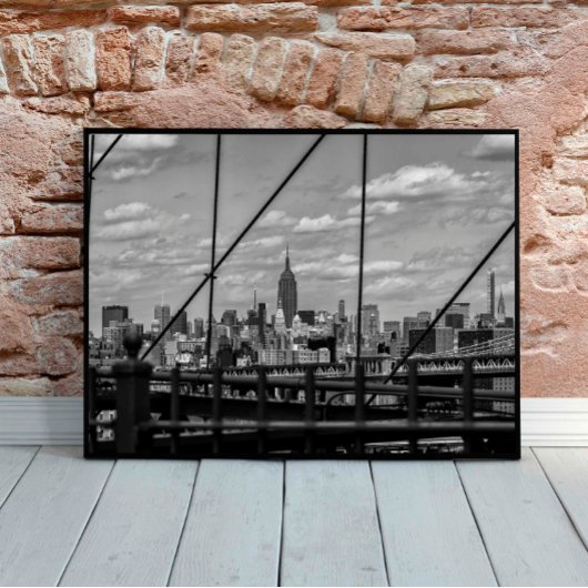 New York City View von Brooklyn Bridge Poster