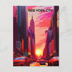 NEW YORK CITY VINTAG STYLE ART POSTCARD POSTKARTE