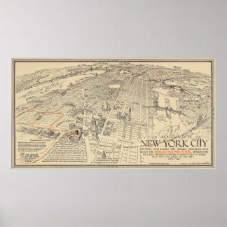 New York City - Vintage Bildkarte - 1932 Poster