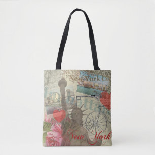 New York City Vintage Liberty Skyline Symbol Kunst Tasche
