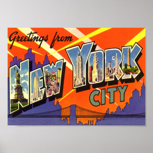 New York City Vintage Poster (Vorne)