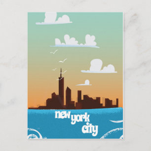 New York City Vintage-Reiseposter Postkarte