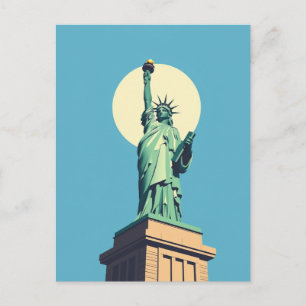 New York City Vintage Statue of Liberty Postkarte