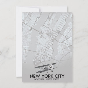 New York City Vintage-Stilkarte Einladung