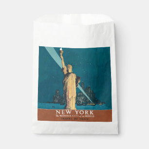 New York City Vintage Travel Liberty Skyline Geschenktütchen