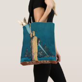 New York City Vintage Travel Liberty Skyline Tasche (Von Nahem)