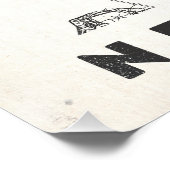 New York City Vintage Travel Map Poster (Ecke)