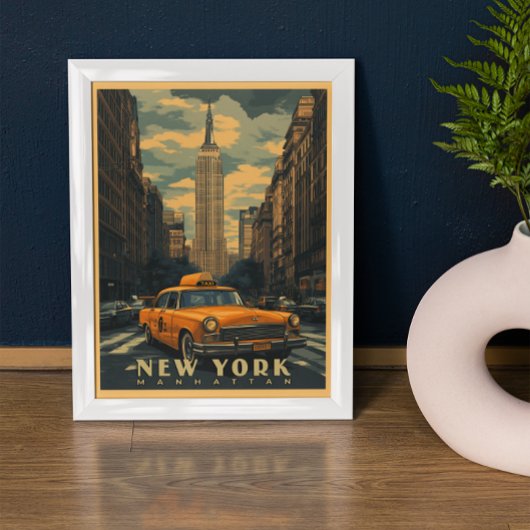 New York City Vintage Travel Poster