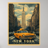 New York City Vintage Travel Poster (Vorne)