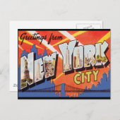 New York City Vintage Travel Postkarte (Vorne/Hinten)