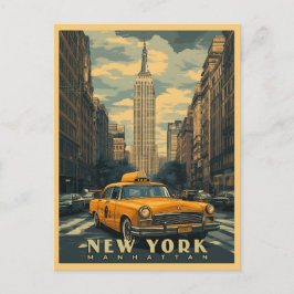 New York City Vintage Travel Postkarte