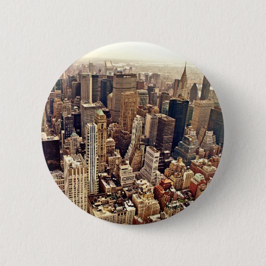 New York City von oben Button (Vorderseite)