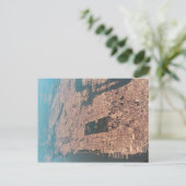 New York City von oben Postkarte (Stehend Vorderseite)