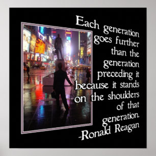 NEW YORK CITY W/REAGAN QUOTE - GERAHMTER DRUCKSTRE POSTER