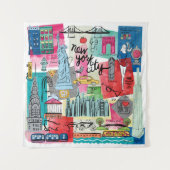 New York City Wandteppich (Vorderseite (Horizontal))