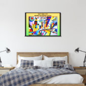 New York City (Wasily Kandinsky Style) Leinwanddruck (Insitu (Schlafzimmer))