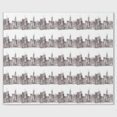 New York City Water Color Manhattan Skyline Geschenkpapier (Flach)