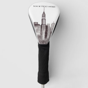 New York City Water Color Manhattan Skyline Golf Headcover