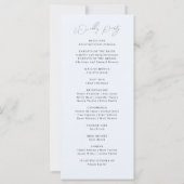 New York City Watercolor Skyline Wedding Program (Rückseite)