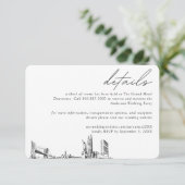 New York City Wedding Hotel Zimmerblock Details Begleitkarte (Stehend Vorderseite)