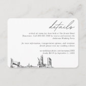 New York City Wedding Hotel Zimmerblock Details Begleitkarte (Vorderseite)