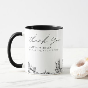 New York City Wedding Minimal Custom Coffee Tasse