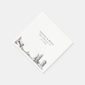 New York City Wedding Minimalistisch Paper Serviette (Ecke)