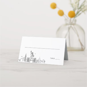 New York City Wedding Platzieren Sie die Tabelle Platzkarte