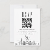 New York City Wedding QR Code UAWG Einladung (Vorderseite)
