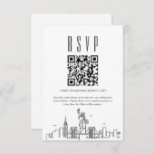 New York City Wedding QR Code UAWG Einladung (Vorne/Hinten)