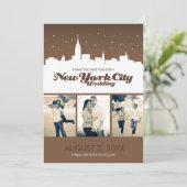 New York City Wedding Rettete-the-date Save The Date (Stehend Vorderseite)