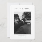 New York City Wedding Save the Date Black & White Einladung (Rückseite)