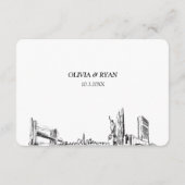 New York City Wedding Traditionelle UAWG Meal Opti Begleitkarte (Rückseite)