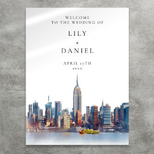 New York City Wedding Welcome Sign Poster
