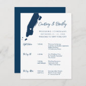 New York City Weekend Interreary Timeline Begleitkarte (Vorne/Hinten)