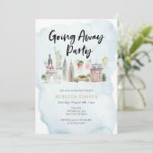 New York City weg von der Party Einladung (Stehend Vorderseite)