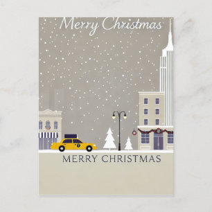 New York City Weihnachten Ikonische Statue Big A Postkarte