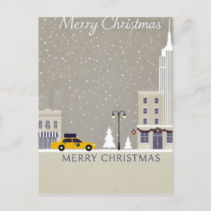 New York City Weihnachten Ikonische Statue Big A Postkarte