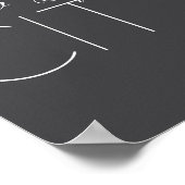 New York City Weißer Text Izable Poster (Ecke)